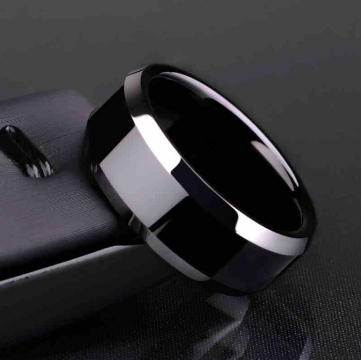 Black Titanium Wedding Rings For Him